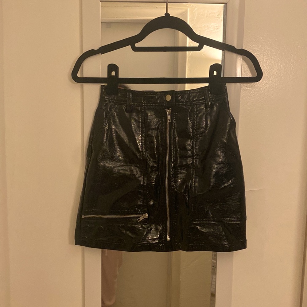 URBAN OUTFITTERS “vegan leather” out of this world mini skirt
